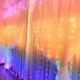 Светодиодная Smart гирлянда Штора Водопад Роса RGB 300 LED с Bluetooth, настройка каждого диода, от USB, 3х3 м - изображение 4