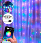 Светодиодная Smart гирлянда Штора Водопад Роса RGB 200 LED с Bluetooth, настройка каждого диода, от USB, 3х2 м - изображение 3