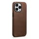 Чохол iCarer Oil Wax Premium Leather Case для iPhone 15 Pro Max Brown with MagSafe (6975092680796) - зображення 3