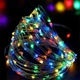 Світлодіодна гірлянда-нитка Крапля роси на батарейках 20 LED 2 м Різнокольоровий (37728899) - зображення 3