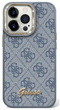 Etui plecki Guess 4G Vintage Gold Logo do Apple iPhone 14 Pro Max Blue (3666339065317) - obraz 1