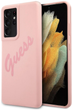 Панель Guess Script Vintage для Samsung Galaxy S21 Ultra Рожевий (3700740496084) - зображення 2