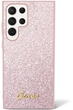 Панель Guess Glitter Script для Samsung Galaxy S23 Ultra Рожевий (3666339117337) - зображення 2