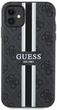 Панель Guess 4G Printed Stripes MagSafe для Apple iPhone 11 Чорний (3666339119614) - зображення 1