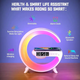 Колонкой Bluetooth с беспроводная Qi зарядкой 15W G-Smart 3в1 Ночник LED будильник 256 режимов Белая - изображение 3