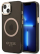 Панель Guess Gold Outline Translucent MagSafe для Apple iPhone 13 Чорний (3666339057022) - зображення 1