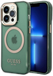 Etui plecki Guess Gold Outline Translucent MagSafe do Apple iPhone 14 Pro Khaki (3666339069643) - obraz 1