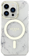 Etui plecki Guess Marble MagSafe do Apple iPhone 14 Pro White (3666339118327) - obraz 2