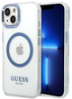 Панель Guess Metal Outline Magsafe для Apple iPhone 14 Plus Синій (3666339069797) - зображення 1