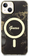 Etui plecki Guess Golden Marble MagSafe do Apple iPhone 14 Black (3666339115753) - obraz 1