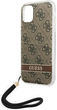 Etui plecki Guess 4G Print Strap do Apple iPhone 11 Brown (3666339046408) - obraz 3