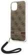 Etui plecki Guess 4G Print Strap do Apple iPhone 14 Brown (3666339093839) - obraz 3