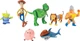Игровой набор из 7 фигурок Disney Pixar Toy Story Вуди, Рекс, Акула, Рокки Гибралтар, Спиралька, Хэмм, Пришелець (HNN48) - изображение 1