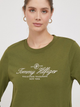 Лонгслів довгий жіночий Tommy Hilfiger WW0WW40292-Green S Зелений (8720645372103) - зображення 3