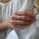 Кольцо серебряное женское колечко без камней Вышиванка черненое серебро 925 16.5 размер 2025 2.70г - изображение 5