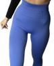 Леггинсы в рубчик с моделирующим швом сзади Leggings Rib Amparo Blue L/XL Синие - изображение 3