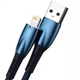 Кабель Lightning для iPhone Baseus (CADH0002) Glimmer Series (2.4А/1 м) Синій - зображення 1