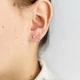 Серьги из красного золота с куб. циркониями СПд867 - изображение 3