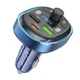 FM-трансмітер модулятор BOROFONE BC47 (30W PD/QC) 2USB - Type-C швидка зарядка для телефону Синій - зображення 1