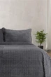 Покрывало с наволочками Merinos Modern Line 220×240 см. Темно-серый - изображение 1