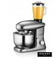 Кухонный планетарный комбайн Mozano Kitchen Assistant 2300 Вт с блендером и мясорубкой + Аксессуары + Книга рецептов Серый - изображение 4