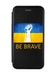 Чохол-книжка чорний з малюнком на Motorola Moto G32 Мужність Україна (принт 42) - зображення 1