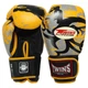 Перчатки для бокса кожаные на липучке Twins Tribal 9952 10 унций Black-Yellow - изображение 1