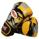 Перчатки для бокса кожаные на липучке Twins Tribal 9952 10 унций Black-Yellow - изображение 2