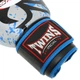 Перчатки для бокса кожаные на липучке Twins Special Tribal 9952 10 унций Black-Blue - изображение 4