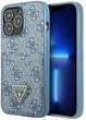 Etui plecki Guess Triangle Logo Cardslot do Apple iPhone 13/13 Pro Blue (3666339047788) - obraz 1