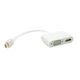 Конвертер mini Display Port (тато) на HDMI/VGA(мама) 30cm, Silver, 4K/2K, Пакет - зображення 1