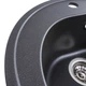 Мойка для кухни PLATINUM гранитная 510 LUNA 510x510мм круглая врезная без сифона серая PLS-A40813 - изображение 5