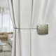 Магнітний підхоплення для штор Металік Combs квадрат Нікель Adagio Windows Decor, стильні шторні аксесуари та тримачі - зображення 2