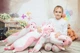 Мягкая игрушка "Кот Батон" 50 см Подушка - обнимашка розовый - изображение 6