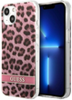 Etui plecki Guess Leopard do Apple iPhone 13 mini Pink (3666339047481) - obraz 1