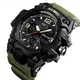 Часы наручные мужские с подсветкой Skmei 1155BAG 5ATM black/army-green - изображение 4