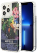 Панель Guess Flower Liquid Glitter для Apple iPhone 13 Pro Max Blue (3666339041267) - зображення 1