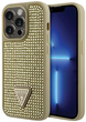 Панель Guess Rhinestone Triangle для Apple iPhone 14 Pro Gold (3666339120078) - зображення 1