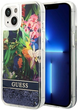 Панель Guess Flower Liquid Glitter для Apple iPhone 14 Blue (3666339066086) - зображення 1