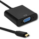 Adapter Qoltec Micro HDMI D - VGA 0.2 m czarny (5901878504025) - obraz 1