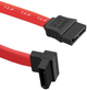 Kabel Qoltec SATA S - R/A kątowy 0.5 m (5901878504704) - obraz 1