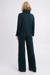 Женский спортивный костюм гольф + брюки клеш Подіум 28225-DARKGREEN S Зеленый - изображение 2