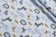 Трикотаж интерлок пенье принт голубой 0953311, 198 г/м², пог. м. - изображение 1