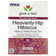 Чай из цветков гибискуса NOW Foods, Real Tea "Heavenly Hip Hibiscus" бутоны каркаде и пунш трав без кофеина, 24 пакетика (48 г) - изображение 1