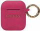 Etui CG Mobile Guess Silicone Glitter GUACCSILGLFU do AirPods 1 / 2 Fuksja (3700740463819) - obraz 1