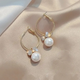 Женские серьги кольца No Brand 2302 золотистые - изображение 1