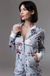 Жіноча піжама з кишенею на попі Sweetjama Совушки сірі Лайт XS - изображение 7