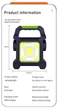 Ручной светодиодный аккумуляторный фонарь Hurry bolt HB 9707 LED с солнечной батареей JY258B FNRAKML (JY258B FNRAKML) ICL44 - изображение 3