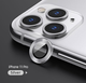 Zestaw szkieł hartowanych USAMS Camera Lens Glass do aparatu iPhone 11 Pro metal ring srebrny (6958444987477) - obraz 1