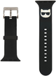 Ремінець Karl Lagerfeld Silicone Choupette Heads KLAWLSLCK для Apple Watch Series 1/2/3/4/5/6/7/8/SE/SE2/Ultra 42-45 мм Black (3666339031671) - зображення 1